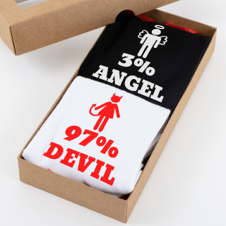 Sokkide komplekt paarile "Angel & Devil"