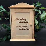 Puidust võtmekarp "Meie kodu"