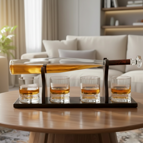 Alusega karahvini ja 4 klaasi komplekt "Baseball bat"