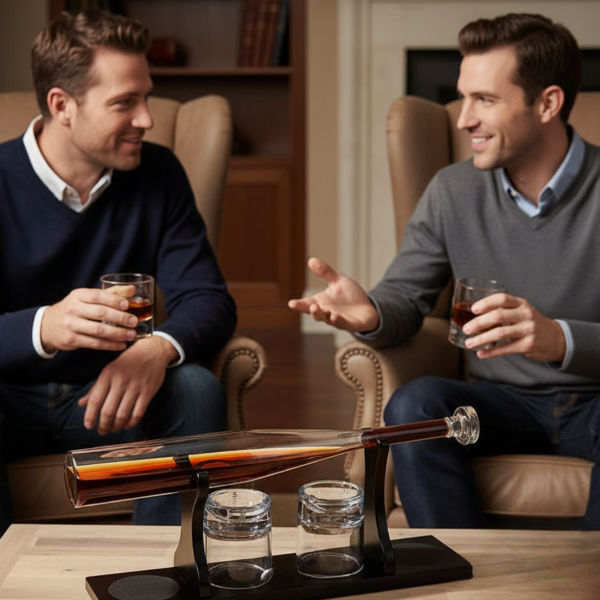 Alusega karahvini ja 4 klaasi komplekt "Baseball bat"