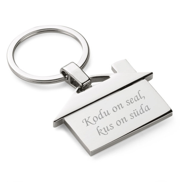 Graveeritud võtmehoidja "Kodu on seal, kus on süda" Graveeritud võtmehoidja "Kodu on seal, kus on süda"