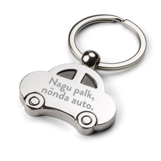 Graveeritud võtmehoidja "Nagu palk, nõnda auto."