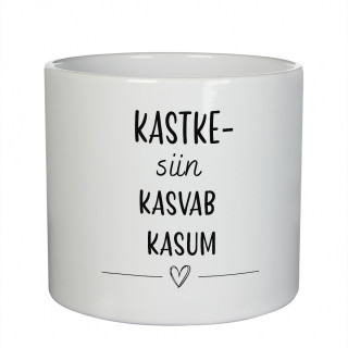 Keraamiline lillepott "Kastke - siin kasvab kasum"