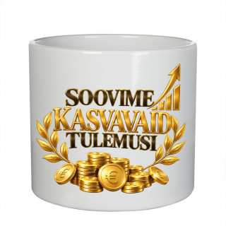 Keraamiline lillepott "Soovime kasvavaid tulemusi"