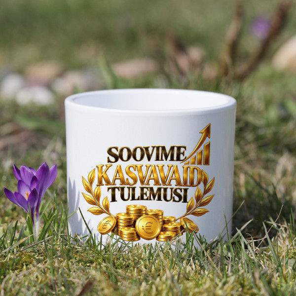 Keraamiline lillepott "Soovime kasvavaid tulemusi"