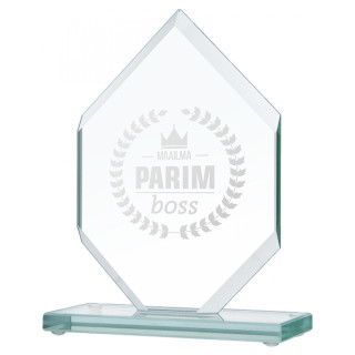Klaasist trofee Elegance "Maailma parim boss"