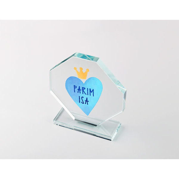 Klaasist trofee kinkekarbis "Parim isa"