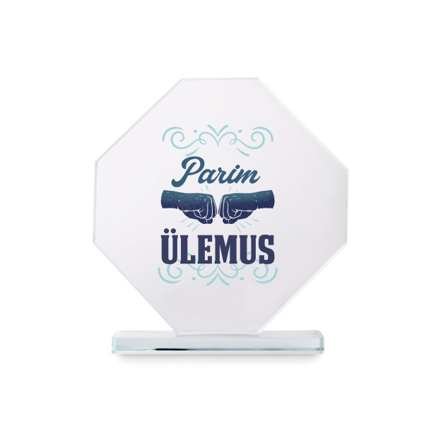 Klaasist trofee kinkekarbis "Parim ülemus" Klaasist trofee kinkekarbis "Parim ülemus"