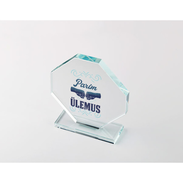 Klaasist trofee kinkekarbis "Parim ülemus" Klaasist trofee kinkekarbis "Parim ülemus"