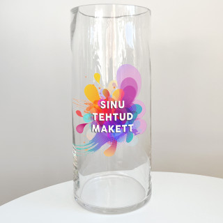 Klaasist vaas Sinu loodud disainiga