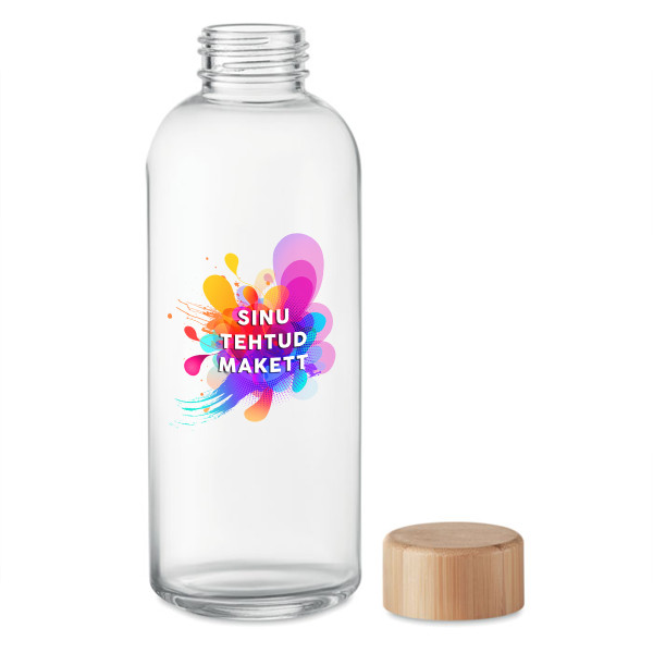 Klaasist veepudel "FRIS" Sinu loodud disainiga (650ml)