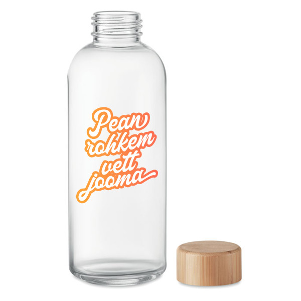 Klaasist veepudel "Pean rohkem vett jooma" (650ml)