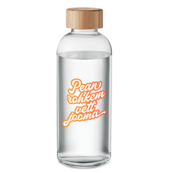Klaasist veepudel "Pean rohkem vett jooma" (650ml)