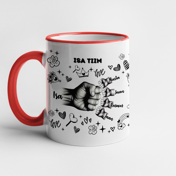 Kruus "Isa tiim" laste nimedega