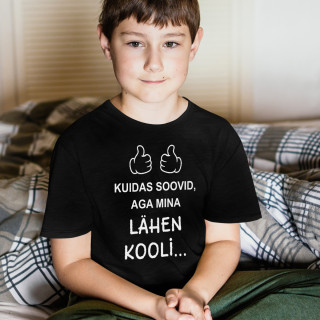 Laste T-särk "Ma lähen kooli"