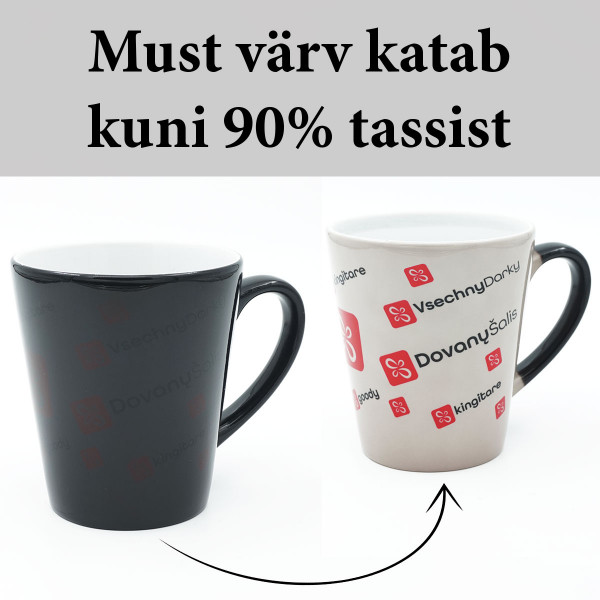 Maagiline latte-kruus soovitud pildiga.