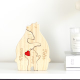 Puidust pusle "Kolme karu perekond" Sinu valitud nimedega