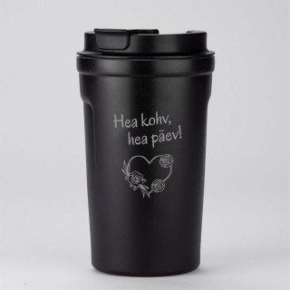 Metallist termotops "Hea kohv, hea päev" (400ml)