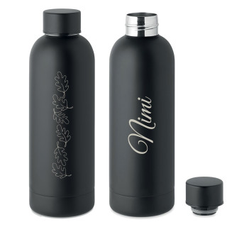Metallist termopudel "Tammeleht" Sinu valitud nimega (500ml)