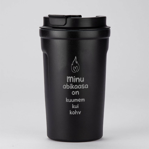 Metallist termotops "Minu naine on abikaasa kui kohv" (400ml)