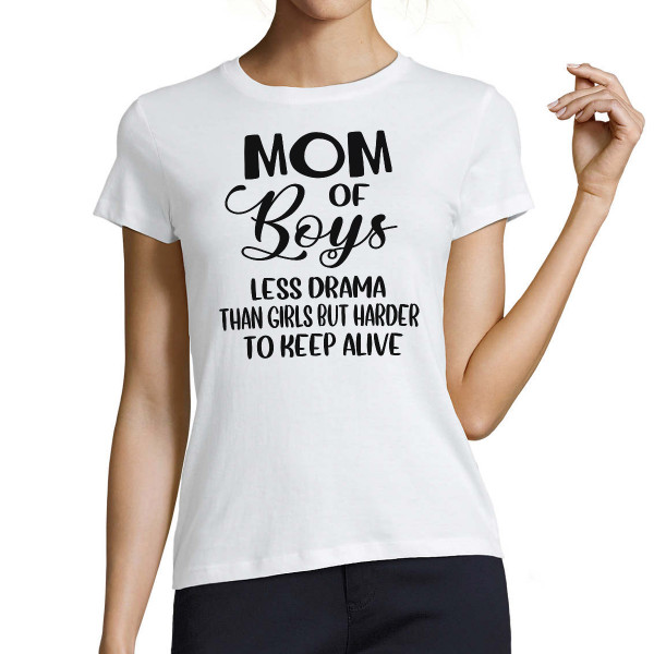 Naiste T-särk "Mom of boys"