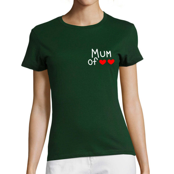 Naiste T-särk "Ema" teie valitud südamete arvuga
