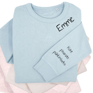 UNISEX pastelne Sully pusa „Emme“  trükkiga varrukal