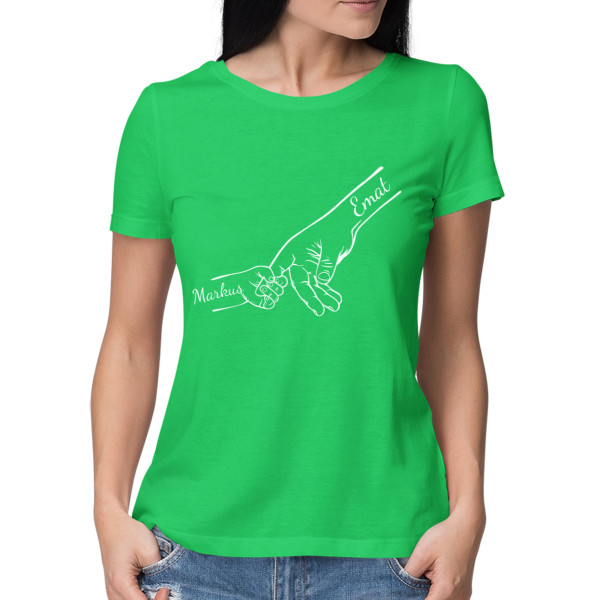 Naiste T-särk "Ema ja lapsed" valitud laste nimedega