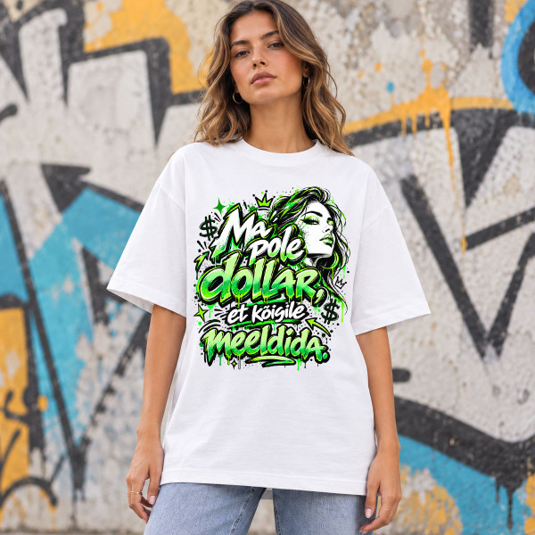 Oversized premium UNISEX T-särk "Ma pole dollar, et kõigile meeldida"