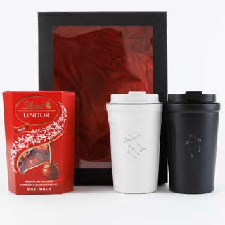 Premium kinkekomplekt paarile "Tähtkujud" Sinu valitud tähtkujumärkidega (400ml)
