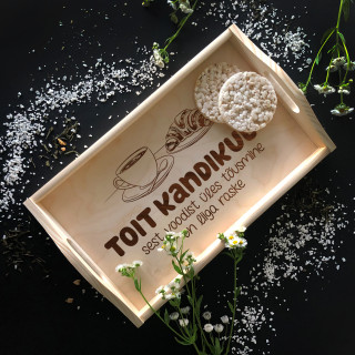 Puidust hommikueinekandik "Toit kandikul"
