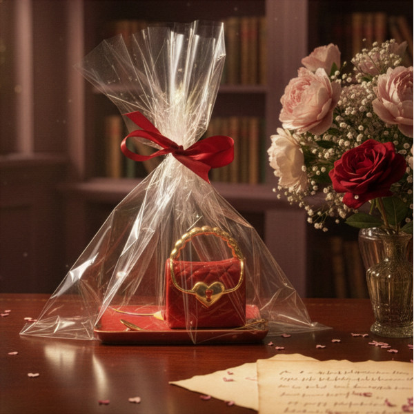 Tass "Käekott" alustassi ja südamekujulise lusikaga