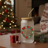 Klaasist joogiklaas metallist kõrrega "Sõõm soojust", 400ml