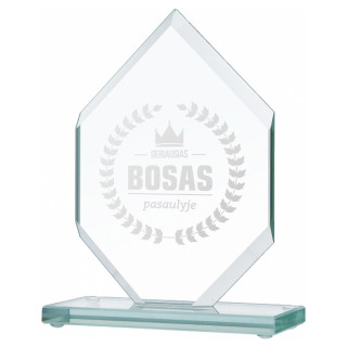 Klaasist trofee Elegance "Maailma parim boss"