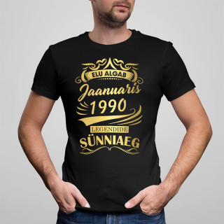 T-särk "Legend" sinu valitud kuupäevaga T-särk "Legend" sinu valitud kuupäevaga