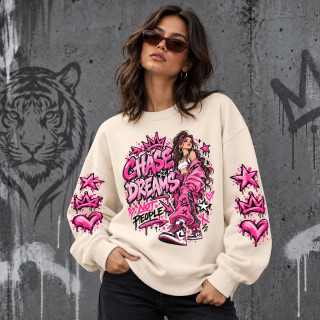 Unisex pastelne pusa "Chase dreams, not people" Unisex pastelne pusa "Chase dreams, not people"