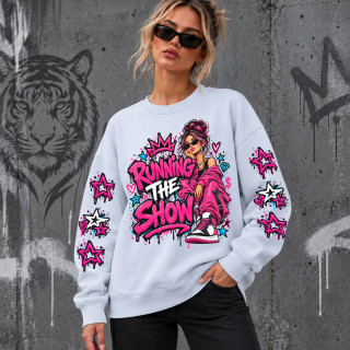 Unisex pastelne pusa "Running the Show" Unisex pastelne pusa "Running the Show"