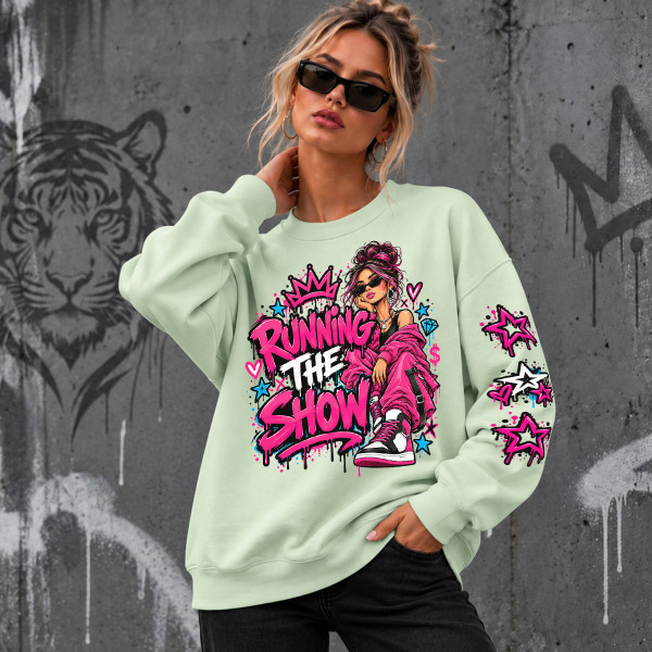 Unisex pastelne pusa "Running the Show"