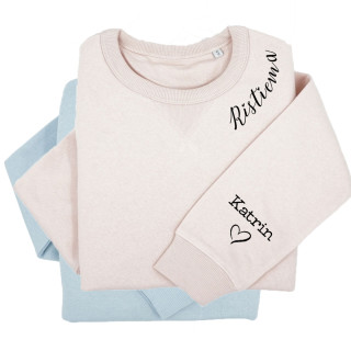 UNISEX pastelne Sully pusa "Ristiema" laste nimedega varrukal