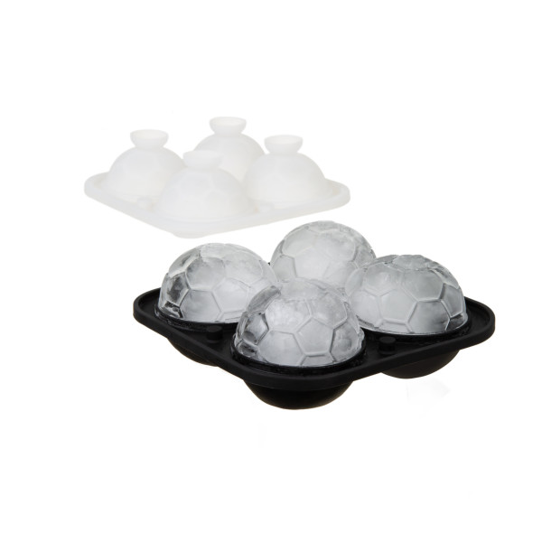 Viski- ja jalgpallifänni komplekt: klaas ja jäävormid