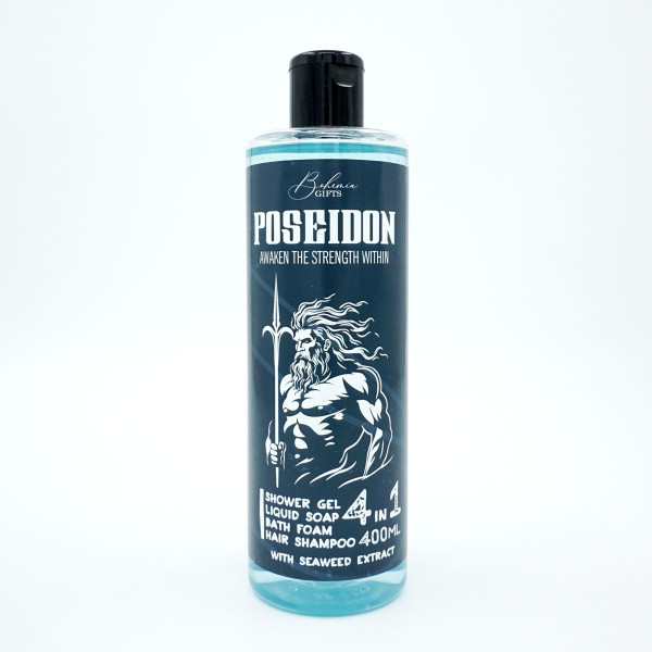 Meeste dušigeel, šampoon, vaht ja seep 4in1 "Poseidon" (400ml) Meeste dušigeel, šampoon, vaht ja seep 4in1 "Poseidon" (400ml)