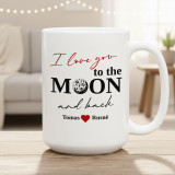 XL kruus "To the moon and back" Sinu valitud nimedega (450ml)