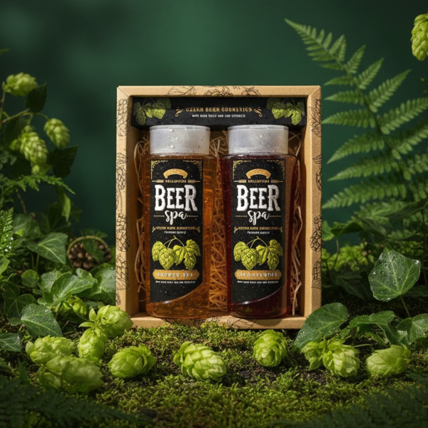 "BEER SPA" õllekosmeetikakomplekt - dušigeel (250ml) ja šampoon (250ml)